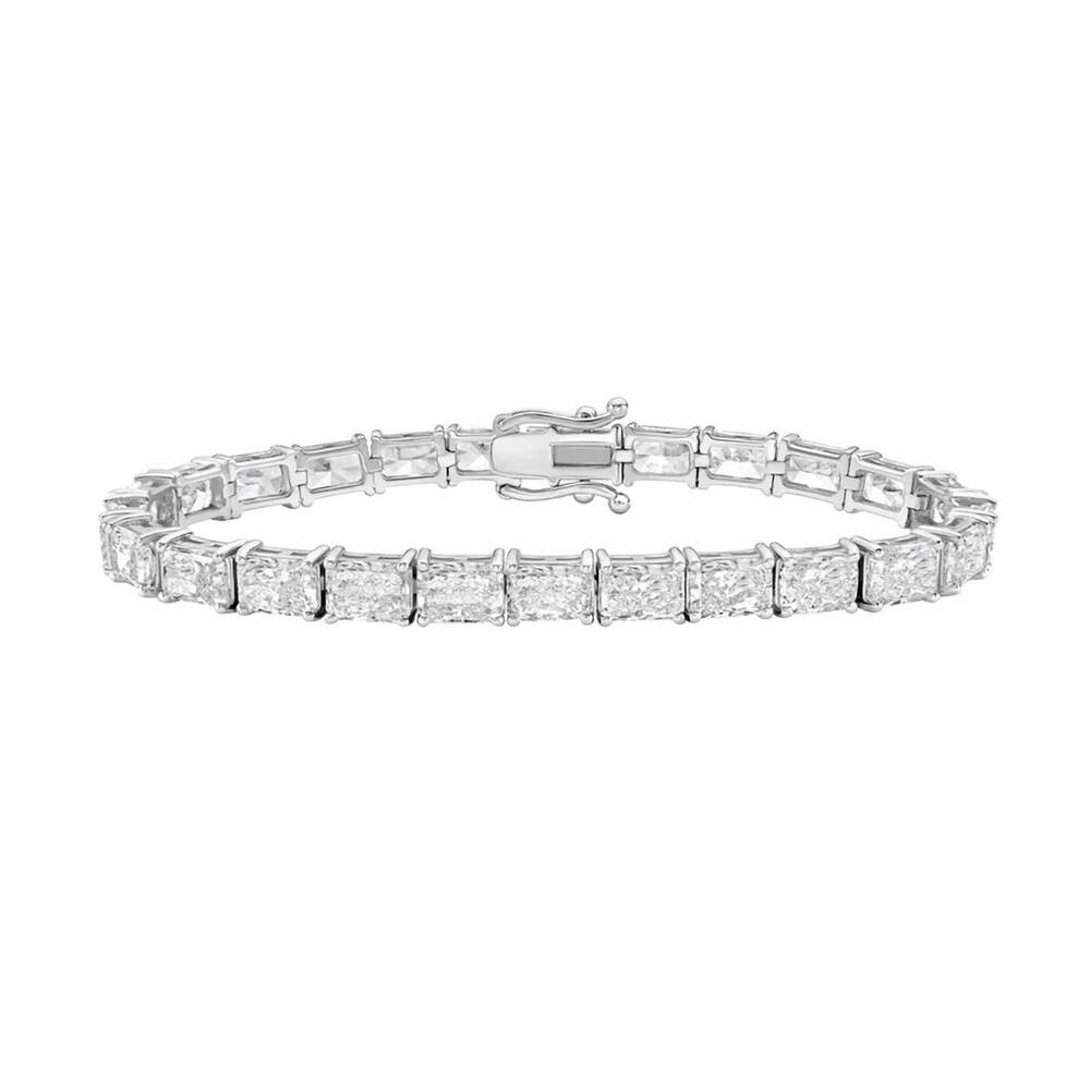 NEW DIANA M JEWELS women's radiant lab-grown diamond bracelet (21.00 ct) - signa